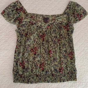 Nordstrom’s Floral Shortsleeve Blouse